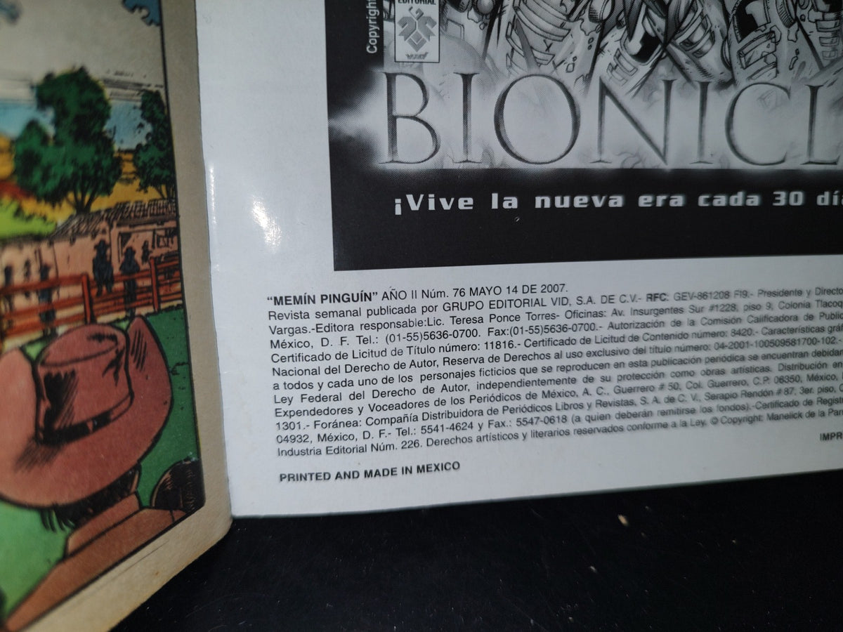 66- Memín Pinguín. Editorial Vid. ”Compromiso”. Año Ii. No. 76, Mayo 14 De 2007