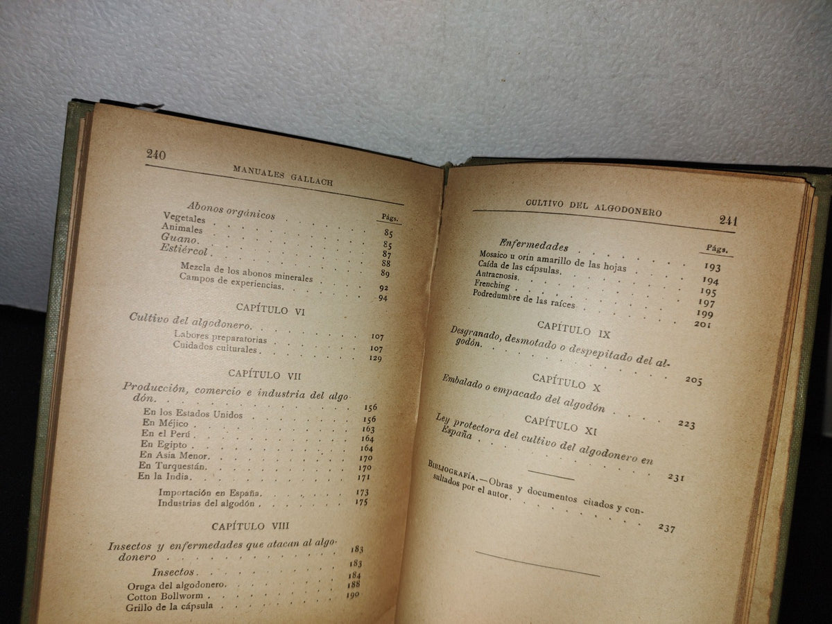 63- Manuales Gallach. Lxi. Cultivo Del Algodonero - Diego De Rueda - 1900'S