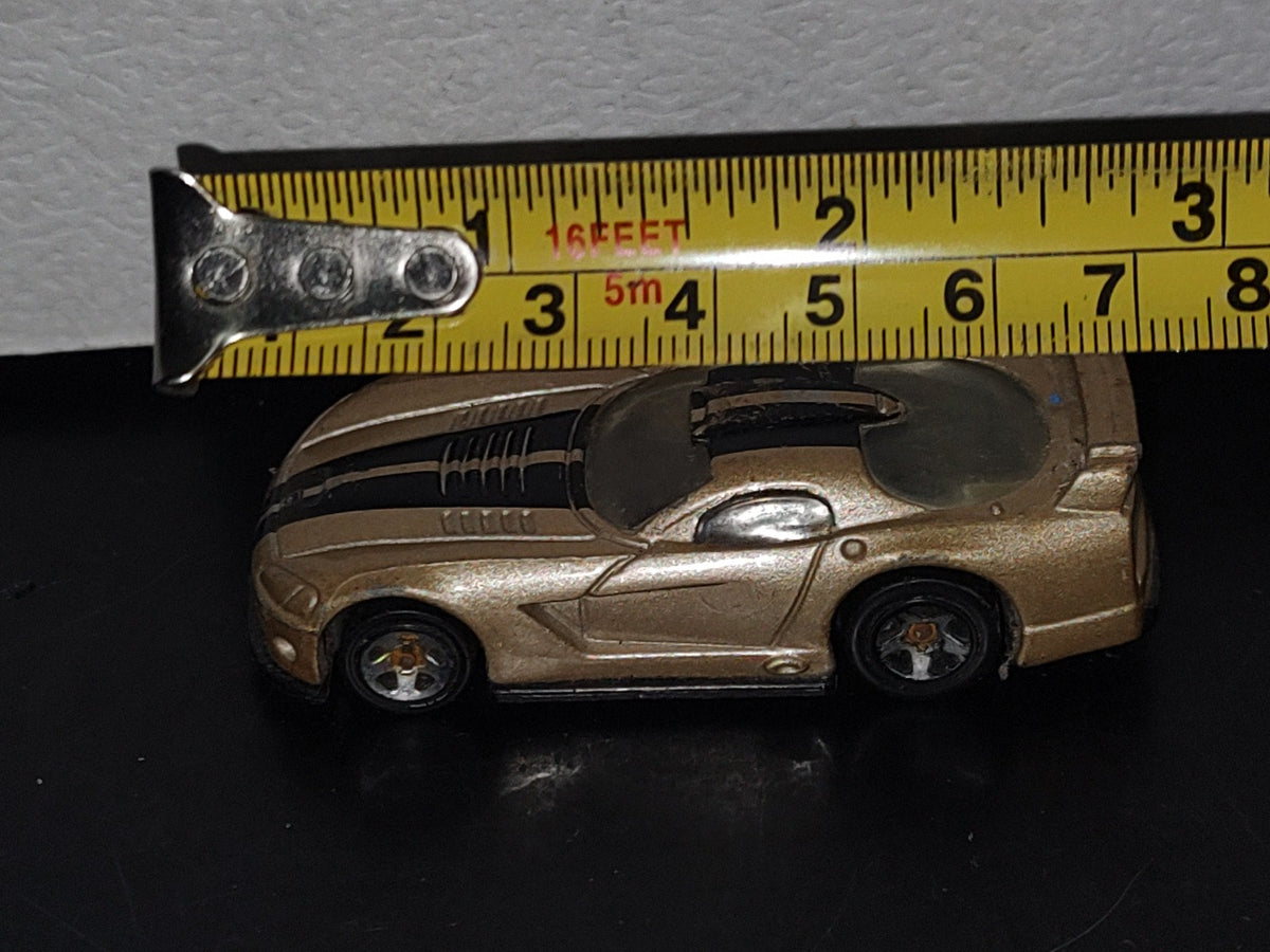 A3- Coche Escala Hot Wheels. Dodge Viper Gts-R - Color Café Con Franja Negra - 2000'S