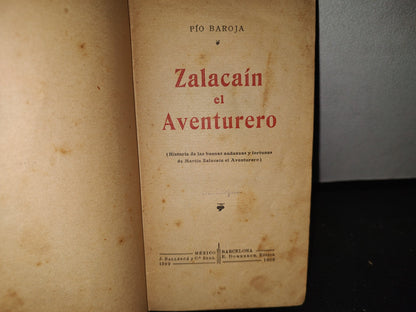 59- Zalacaín El Aventurrero - Pío Baroja - Primera Edición 1909