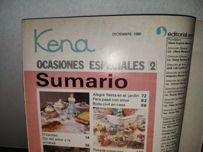 93- Revista Kena. Ocasiones Especiales 2. Fiesta De Año Nuevo Y Noche De Reyes. Diciembre 1988