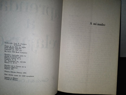 188- Aprenda A Relajarse - Dr. Edmund Jacobson - Primera Edición Febrero 1976