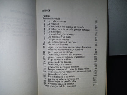 188- Aprenda A Relajarse - Dr. Edmund Jacobson - Primera Edición Febrero 1976