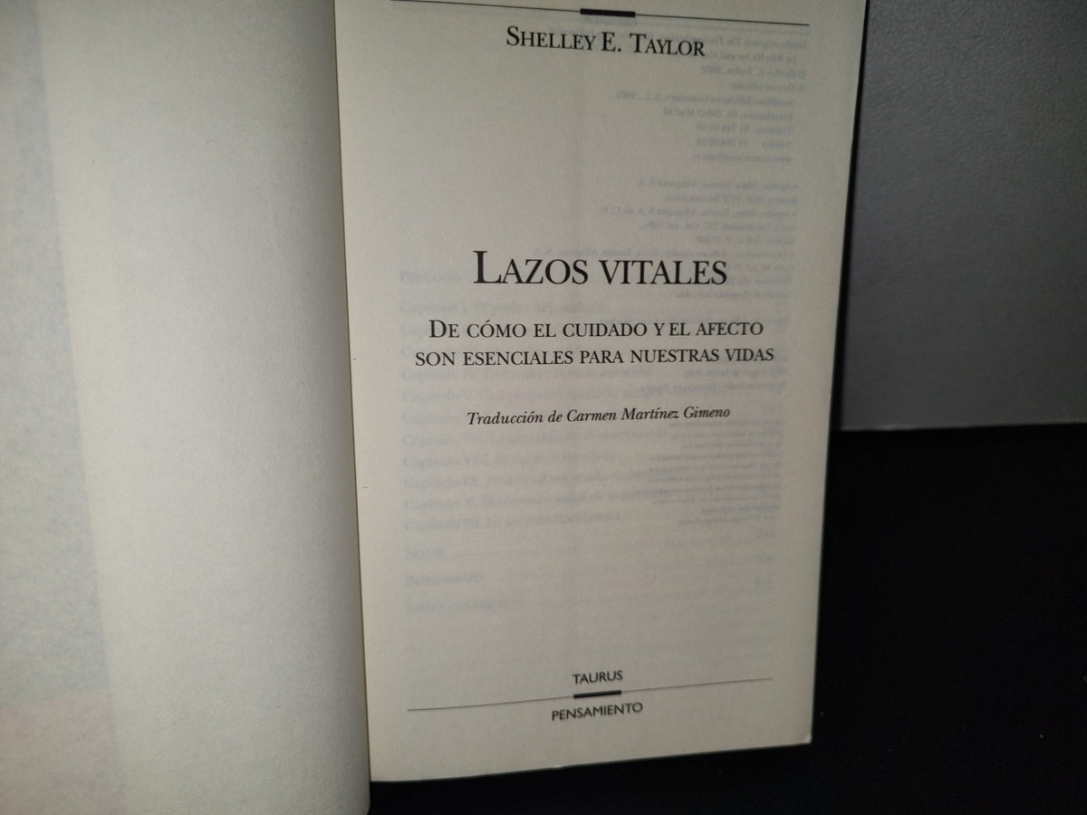 87-2- Lazos Vitales De Cómo El Cuidado Y El Afecto Son Esenciales Para Nuestras Vidas Shelley Taylor
