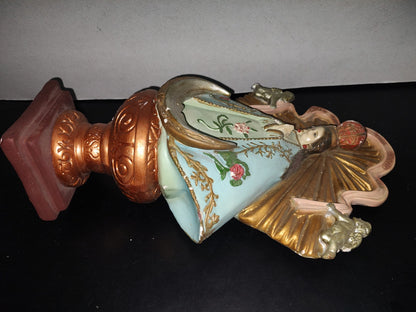A1- Antigua Escultura Grande De Cerámica. Virgen De Zapopan, Jalisco, México - 60'S - 70'S
