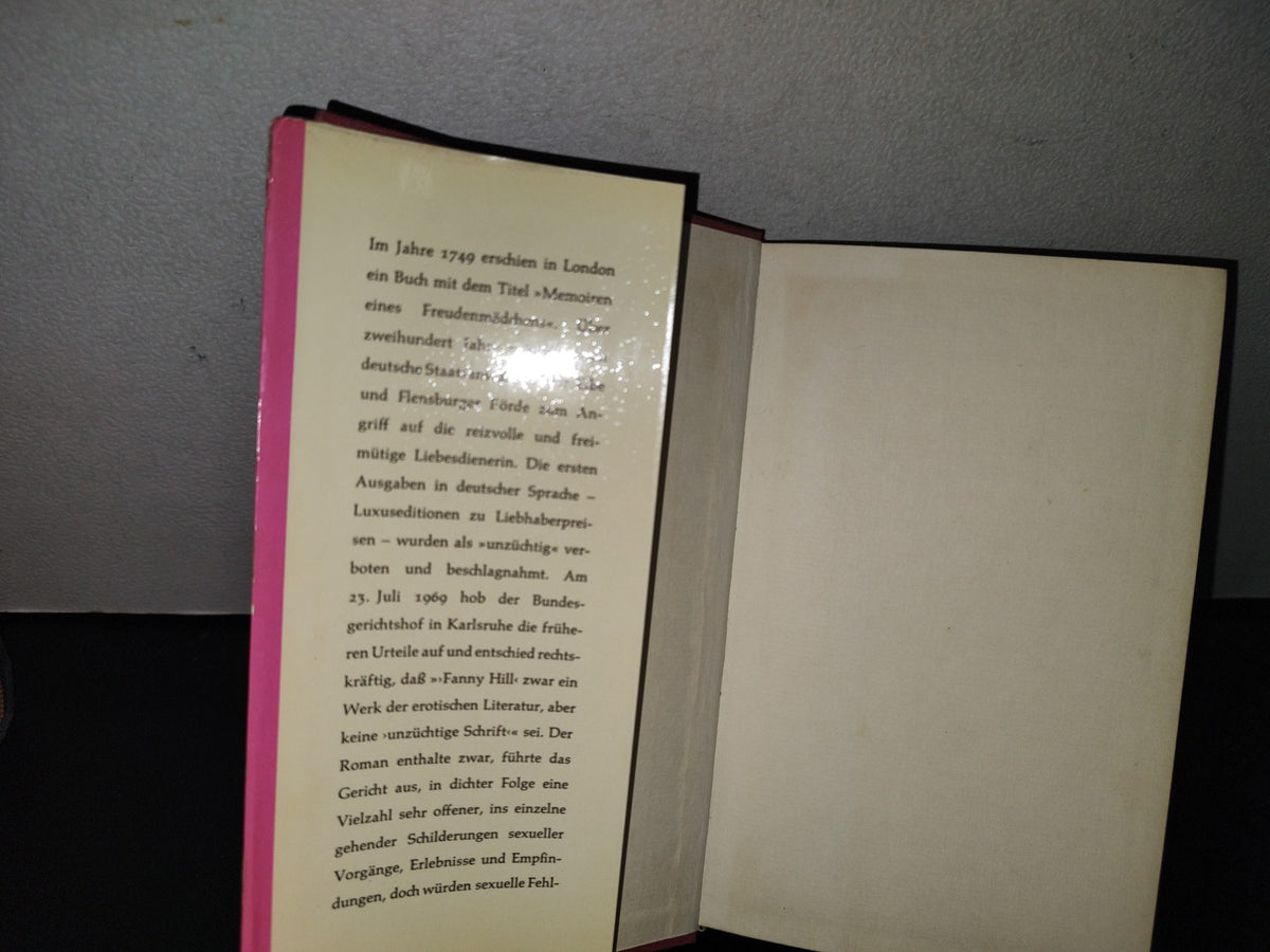 85- Alemán. Fanny Hill - John Cleland. Memoiren. Eines Freudenmädchens