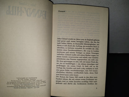 85- Alemán. Fanny Hill - John Cleland. Memoiren. Eines Freudenmädchens