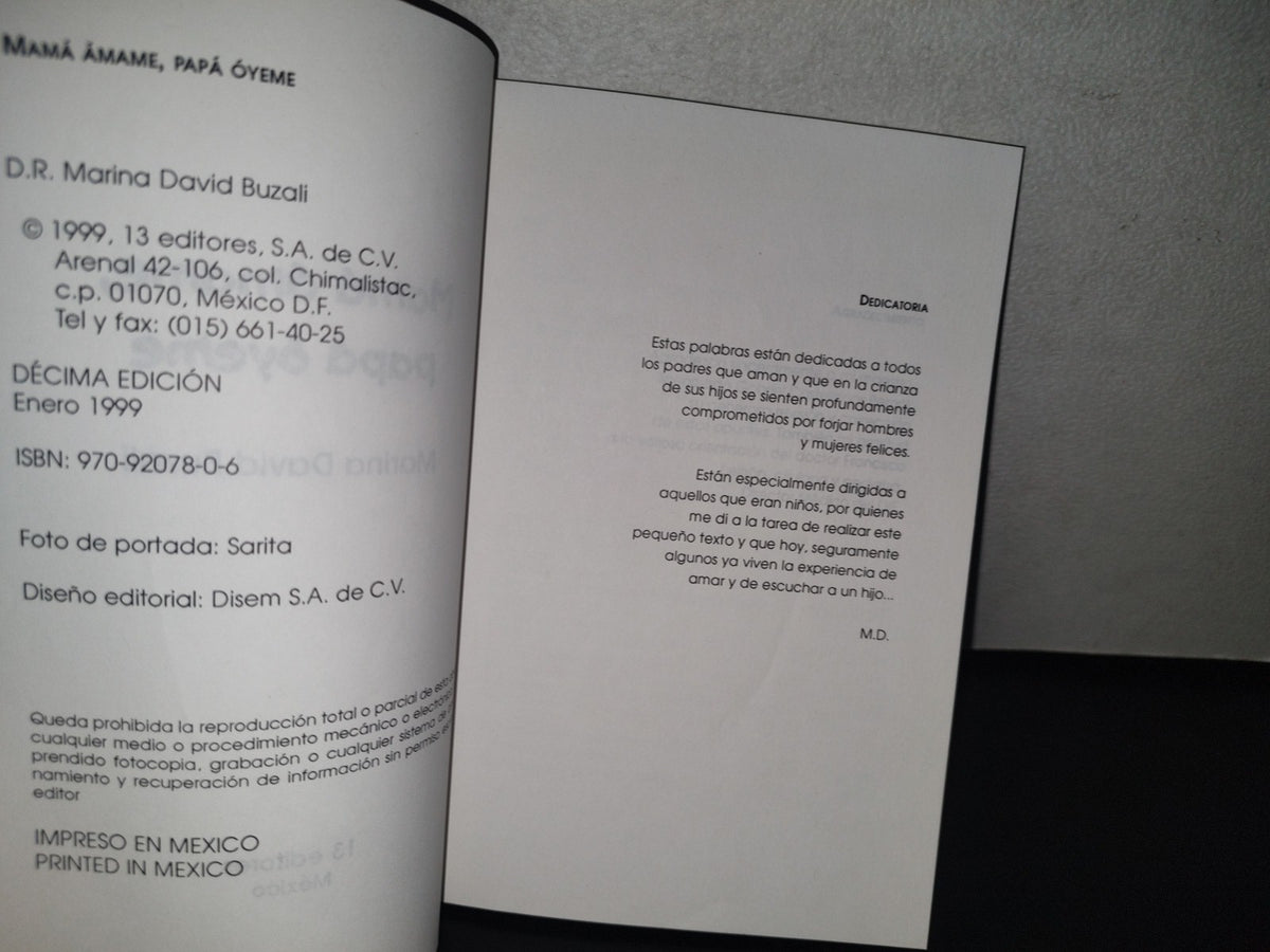 83- Mamá Ámame, Papá Óyeme (Quiénes Somos) - Marina David Buzali - 1999