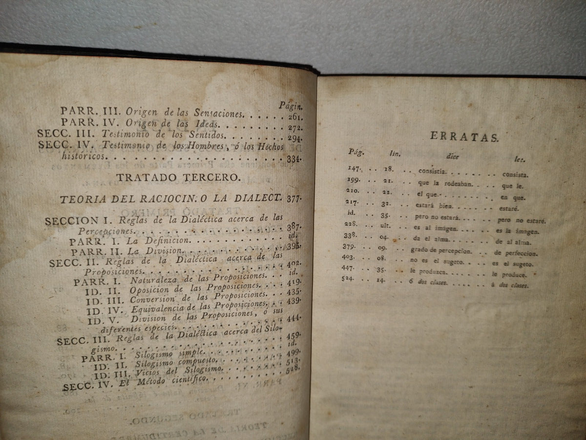 59- Elementos De Filosofía, Tomo III Elementos De Metafísica Sagrada Y Profana. Abate Paras Fanjas 1797