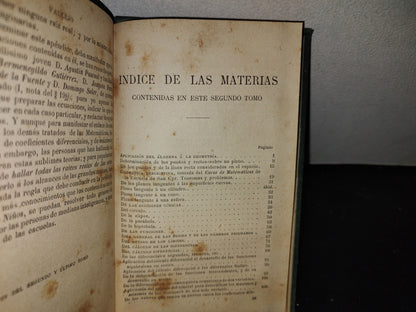 64- Compendio De Matemáticas Puras Y Mixtas. José Mariano Vallejo - Tomo Segundo - 1887