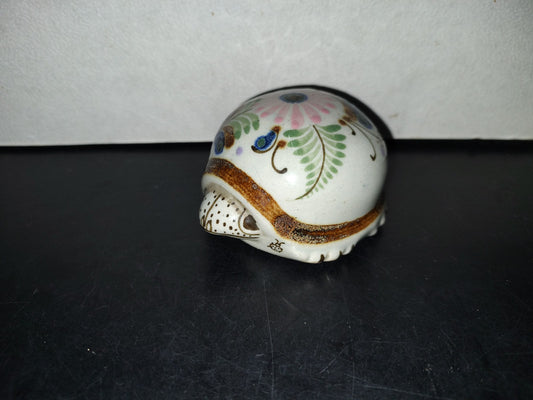 A5- Pieza De Cerámica Mexicana Decorada. Tortuga Con Cabeza Semiescondida - 80'S