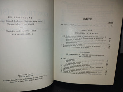 60- Control Físico De La Mente - José M. R. Delgado - Espasa-Calpe, S. A., 1972
