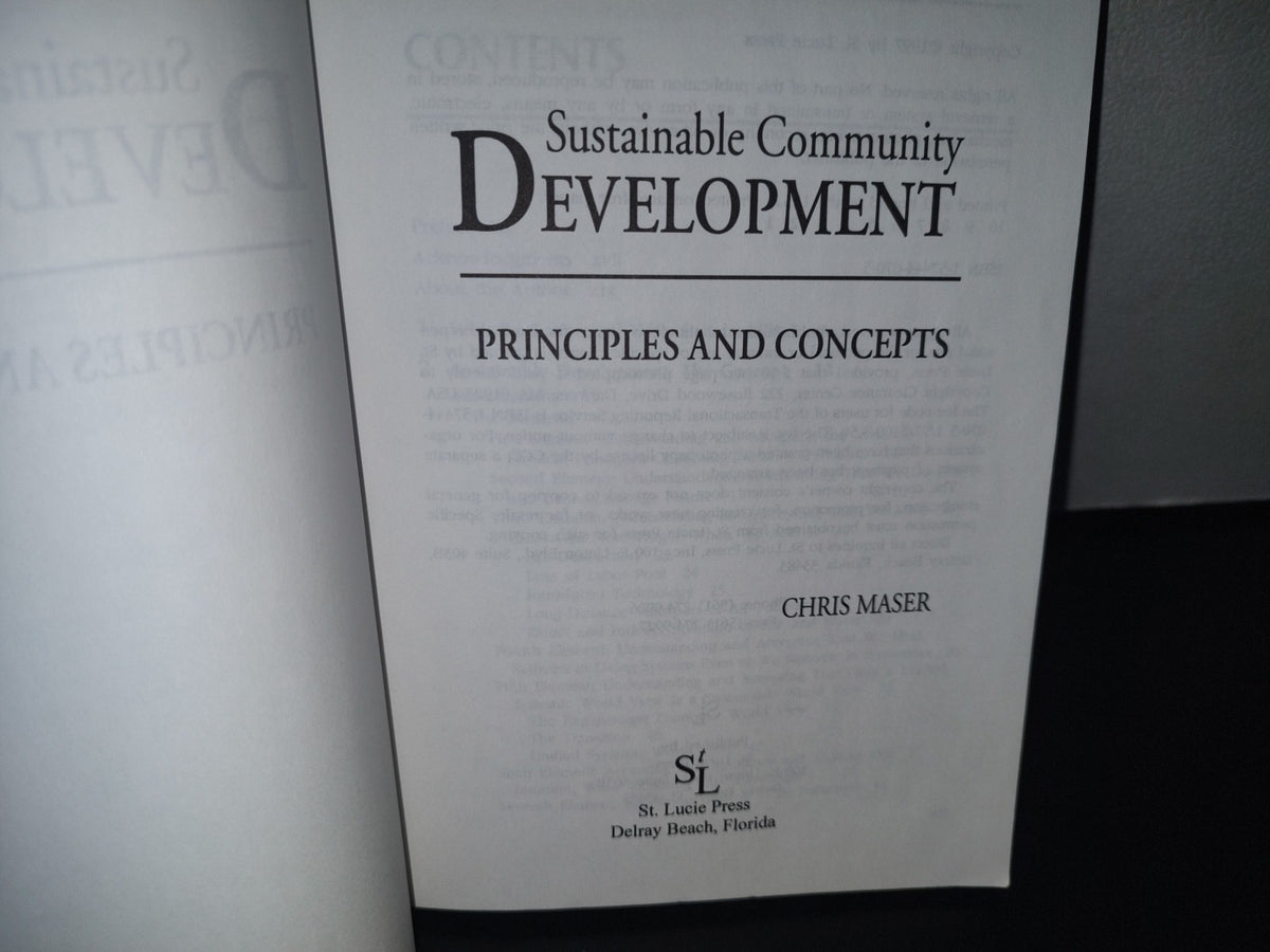 96- Sustainable Community Development. Principles And Concepts - Chris Maser