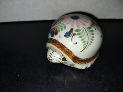 A5- Pieza De Cerámica Mexicana Decorada. Tortuga Con Cabeza Semiescondida - 80'S