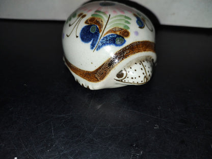 A5- Pieza De Cerámica Mexicana Decorada. Tortuga Con Cabeza Semiescondida - 80'S