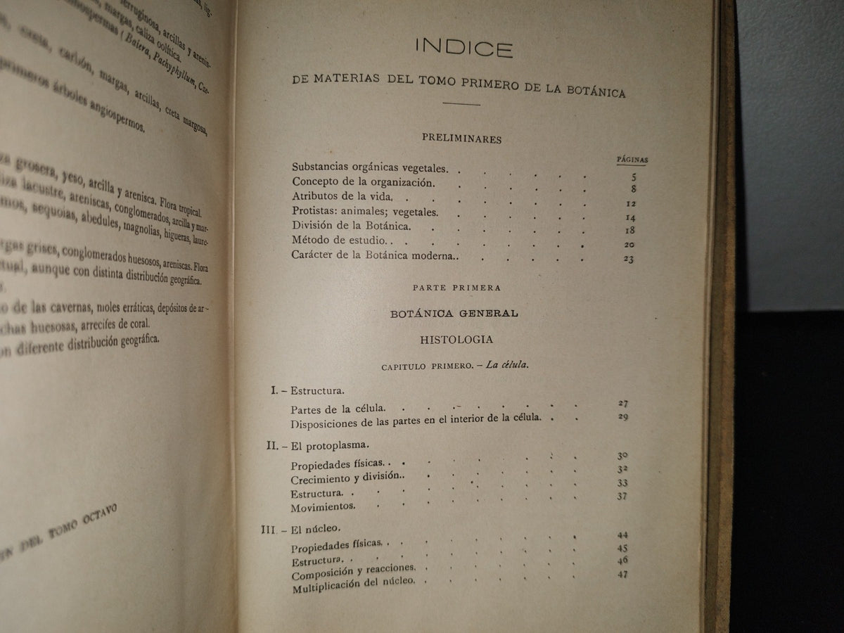 64- Historia Natural. Botánica. Don Odón De Buen, Tomo Octavo. Botánica I - 1920