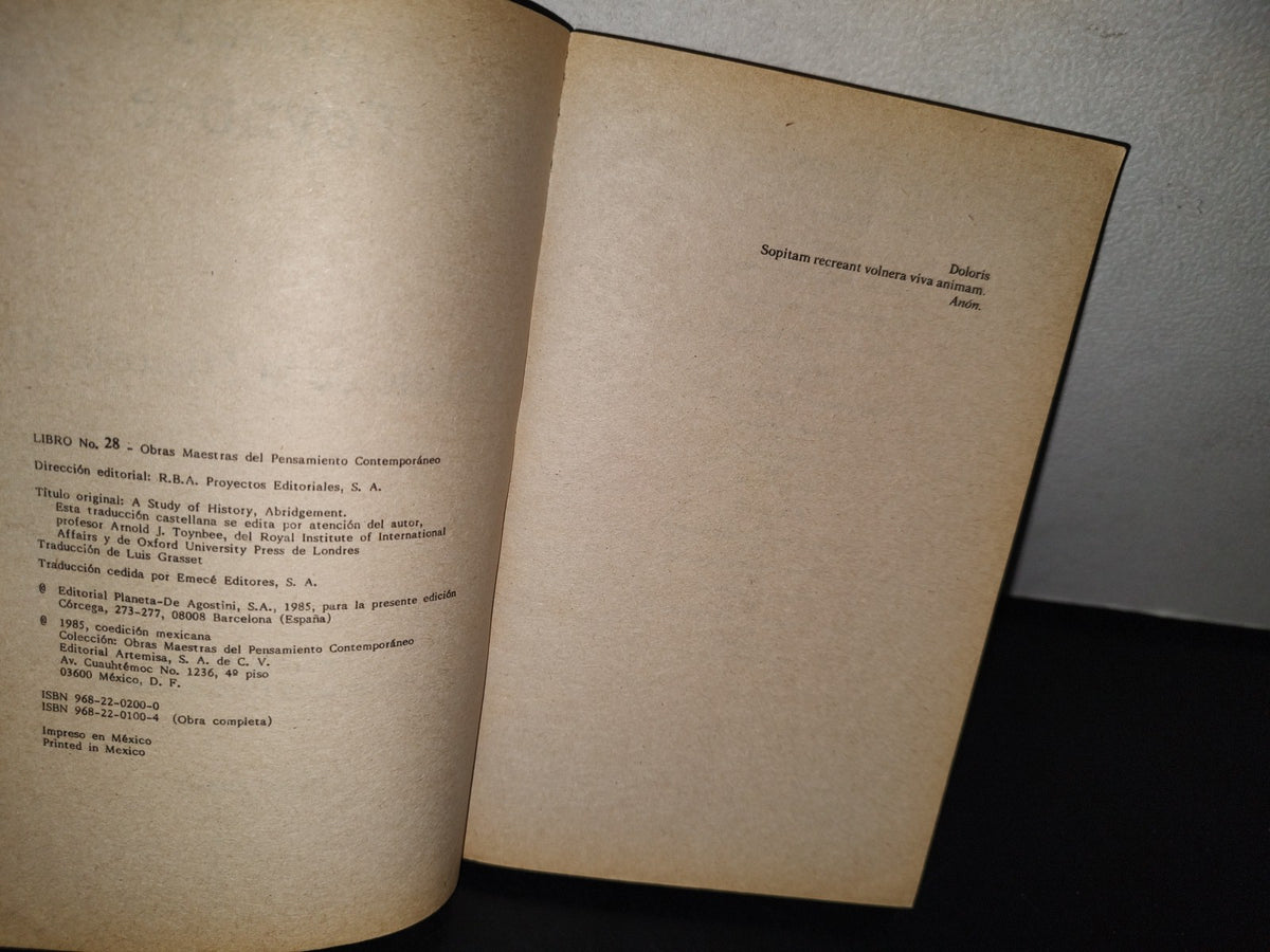 98- Estudio De La Historia (Ii) - Arnold J. Toynbee - Origen / Planeta - 1985
