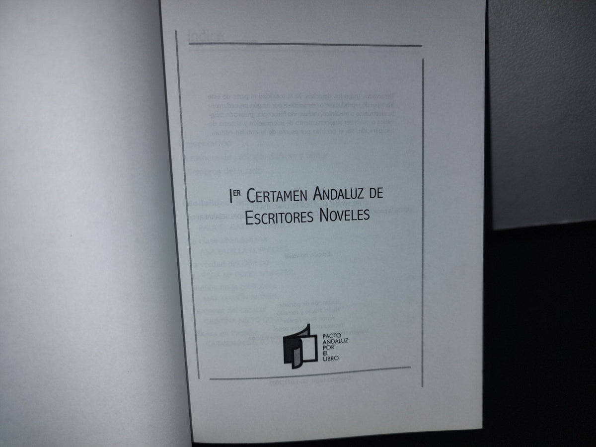 87-2- 1Er. Certamen Andaluz De Escritores Noveles - 2003