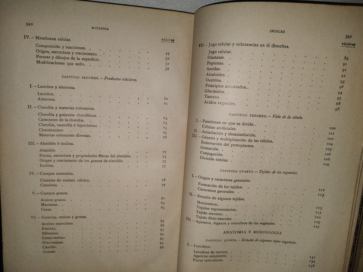 64- Historia Natural. Botánica. Don Odón De Buen, Tomo Octavo. Botánica I - 1920