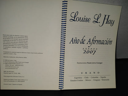 188- Louise L. Hay - Agenda 2007. Año De Afirmación - Ediciones Urano