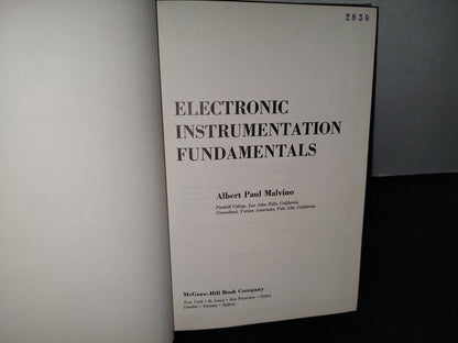 66- Electronic Instrumentation Fundamentals - Albert Paul Malvino - 1967