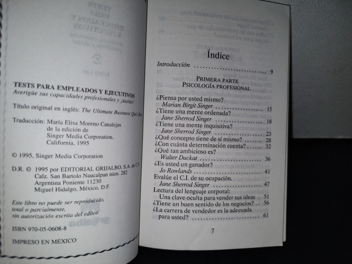 78- Tests Para Empleados Y Ejecutivos - Kristy Lee