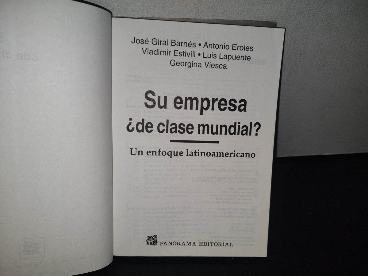 93- ¿Su Empresa De Clase Mundial? Un Enfoque Latinoamericano - José Giral Barnés Y Otros