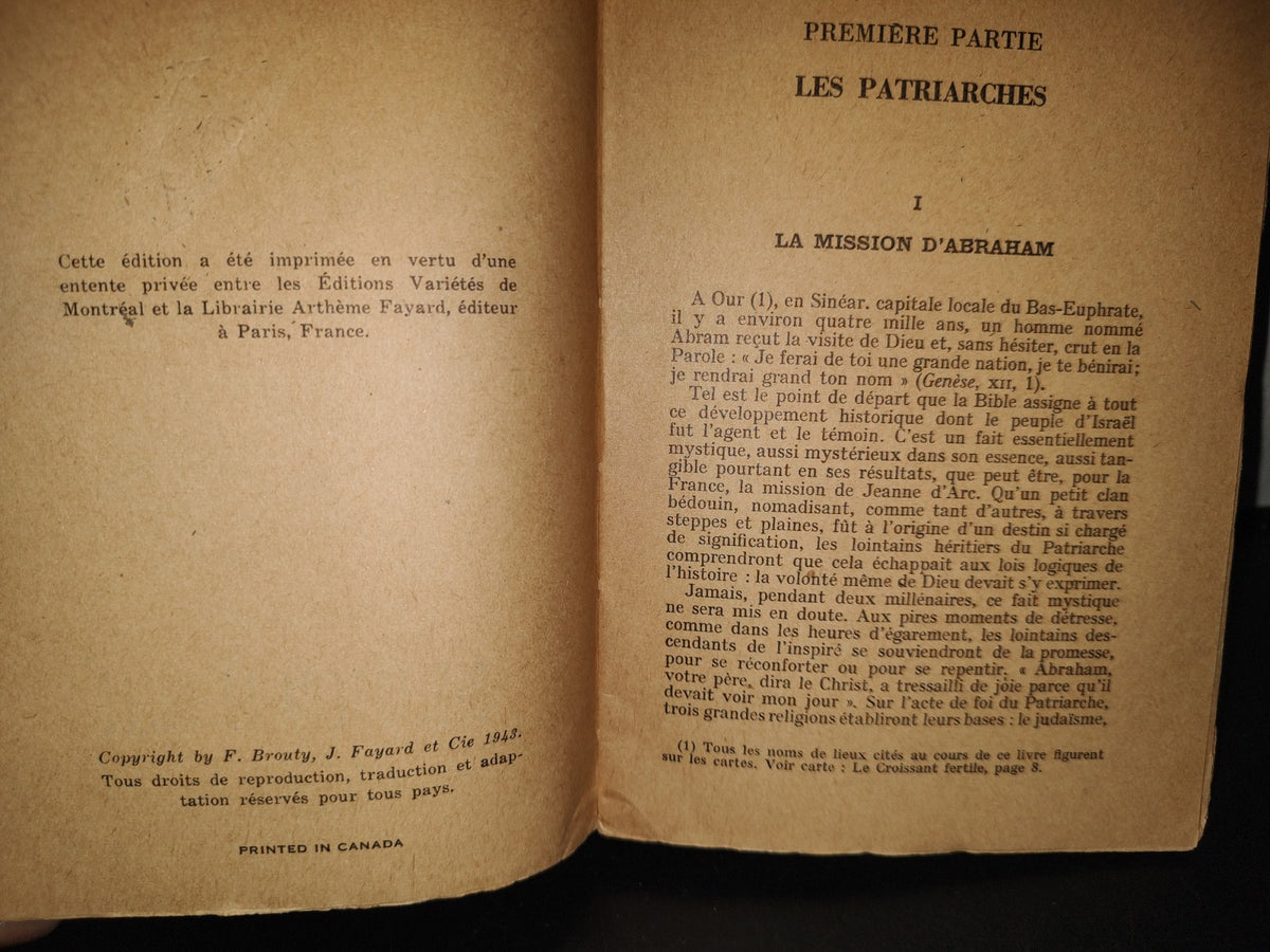 199- Histoire Sainte. Le Peuple De La Bible - Daniel-Rops. Paris. Librairie Artheme Fayard - 1943