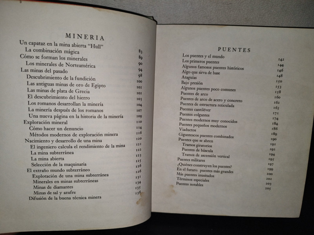 145- Mis Primeros Conocimientos. Automóviles, Minería, Puentes. Editorial Cumbre 1981