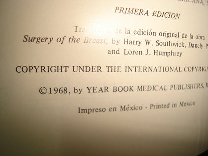 168- Cirugía De La Mama - Southwick, Slaughter, Humphrey - 1968