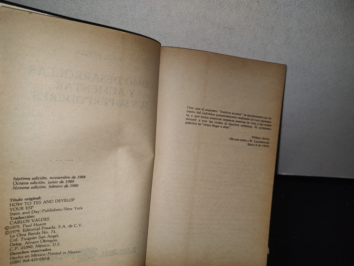 84- Cómo Desarrollar Y Aumentar Sus Superpoderes - Paul Huson - Editorial Posada, 1990