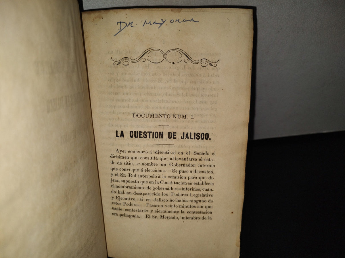 92- Colección De Artículos Y Documentos Relativos A Los Atentados Cometidos En Jalisco Tomo 2 - Sebastián Lerdo De Tejada, Guadalajara, 1877
