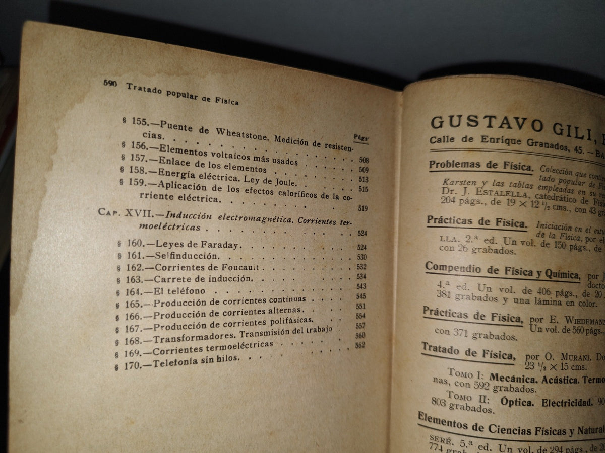 172- Tratado Popular De Física - Juan Kleiber, Dr. B. Karsten - 1940