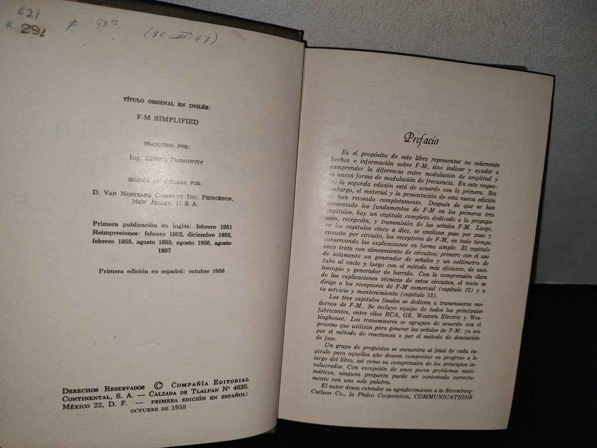 83- Frecuencia Modulada Y Simplificada - Milton S. Kiver - Primera Edición En Español 1958