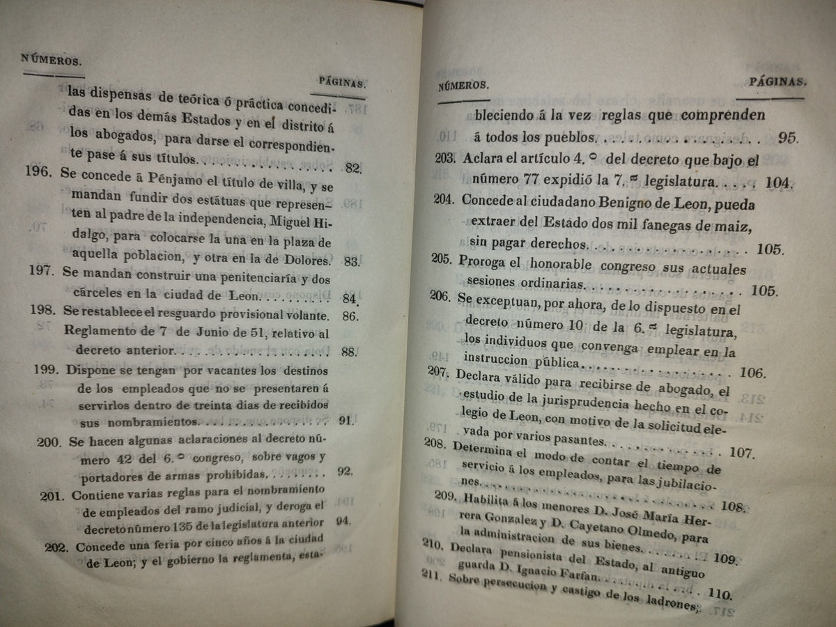 60- Decretos Expedidos Por El Octavo Congreso Constitucional Del Estado De Guanajuato, En Los Años De 1851 Y1852: Y Reglamentos Del Gobierno - Guanajuato, Impresor Por Felix Conejo Calle Del Ensaye Viejo, Número 3. - 1852