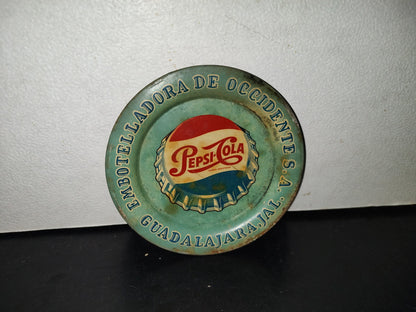 A5- Charola Vintage De Lámina: ”Pepsi-Cola. Embotelladora De Occidente, S. A. Guadalajara” 60'S. 70'