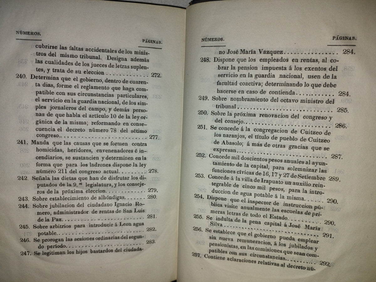 60- Decretos Expedidos Por El Octavo Congreso Constitucional Del Estado De Guanajuato, En Los Años De 1851 Y1852: Y Reglamentos Del Gobierno - Guanajuato, Impresor Por Felix Conejo Calle Del Ensaye Viejo, Número 3. - 1852