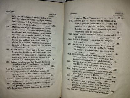 60- Decretos Expedidos Por El Octavo Congreso Constitucional Del Estado De Guanajuato, En Los Años De 1851 Y1852: Y Reglamentos Del Gobierno - Guanajuato, Impresor Por Felix Conejo Calle Del Ensaye Viejo, Número 3. - 1852