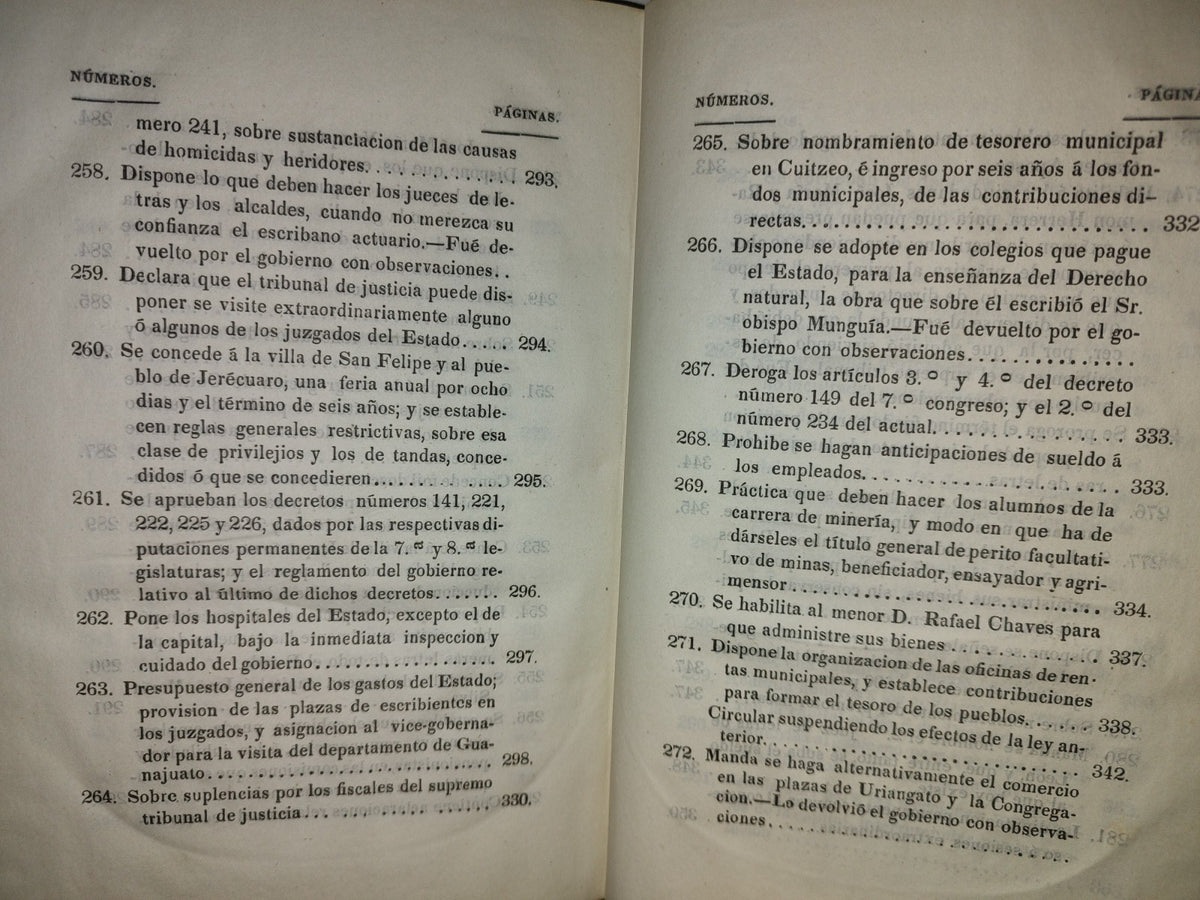 60- Decretos Expedidos Por El Octavo Congreso Constitucional Del Estado De Guanajuato, En Los Años De 1851 Y1852: Y Reglamentos Del Gobierno - Guanajuato, Impresor Por Felix Conejo Calle Del Ensaye Viejo, Número 3. - 1852