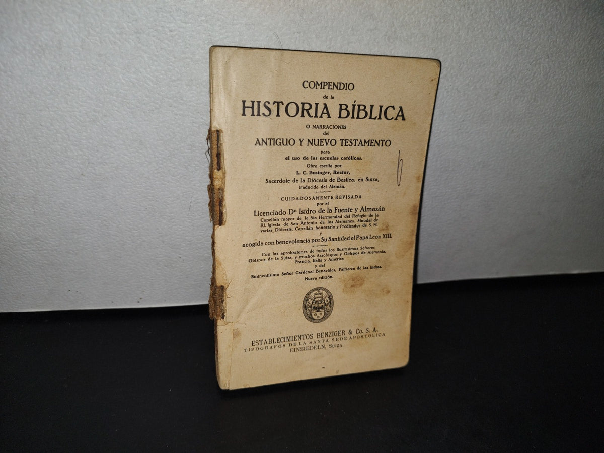 188- Compendio De La Historia Bíblica O Narraciones Del Antiguo Y Nuevo Testamento - 1933