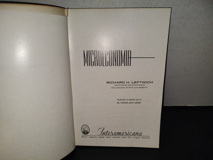 151- Microeconomía - Richard H. Leftwich - Nueva Editorial Interamericana - Primera Edición 1972