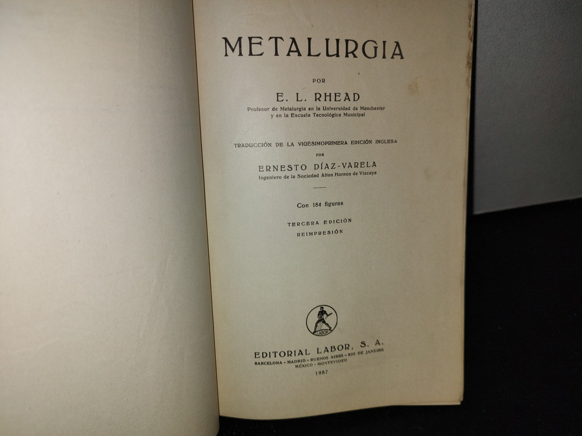 50- Metalurgia - E. L. Rhead - Editorial Labor, S. A., 1957