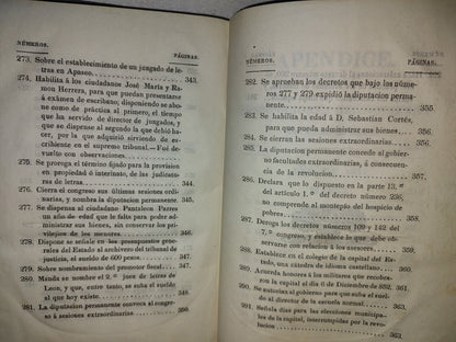 60- Decretos Expedidos Por El Octavo Congreso Constitucional Del Estado De Guanajuato, En Los Años De 1851 Y1852: Y Reglamentos Del Gobierno - Guanajuato, Impresor Por Felix Conejo Calle Del Ensaye Viejo, Número 3. - 1852