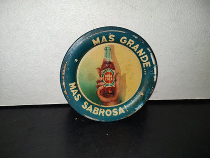 A5- Charola Vintage De Lámina: ”Doble Cola. Más Grande, Más Sabor” - 60'S, 70'S