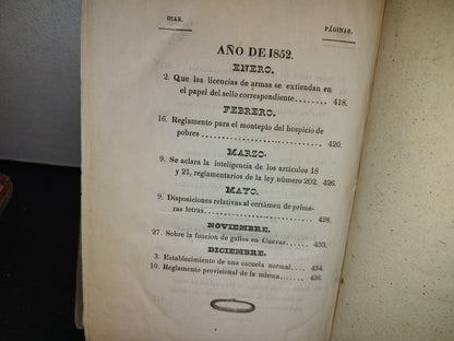 60- Decretos Expedidos Por El Octavo Congreso Constitucional Del Estado De Guanajuato, En Los Años De 1851 Y1852: Y Reglamentos Del Gobierno - Guanajuato, Impresor Por Felix Conejo Calle Del Ensaye Viejo, Número 3. - 1852