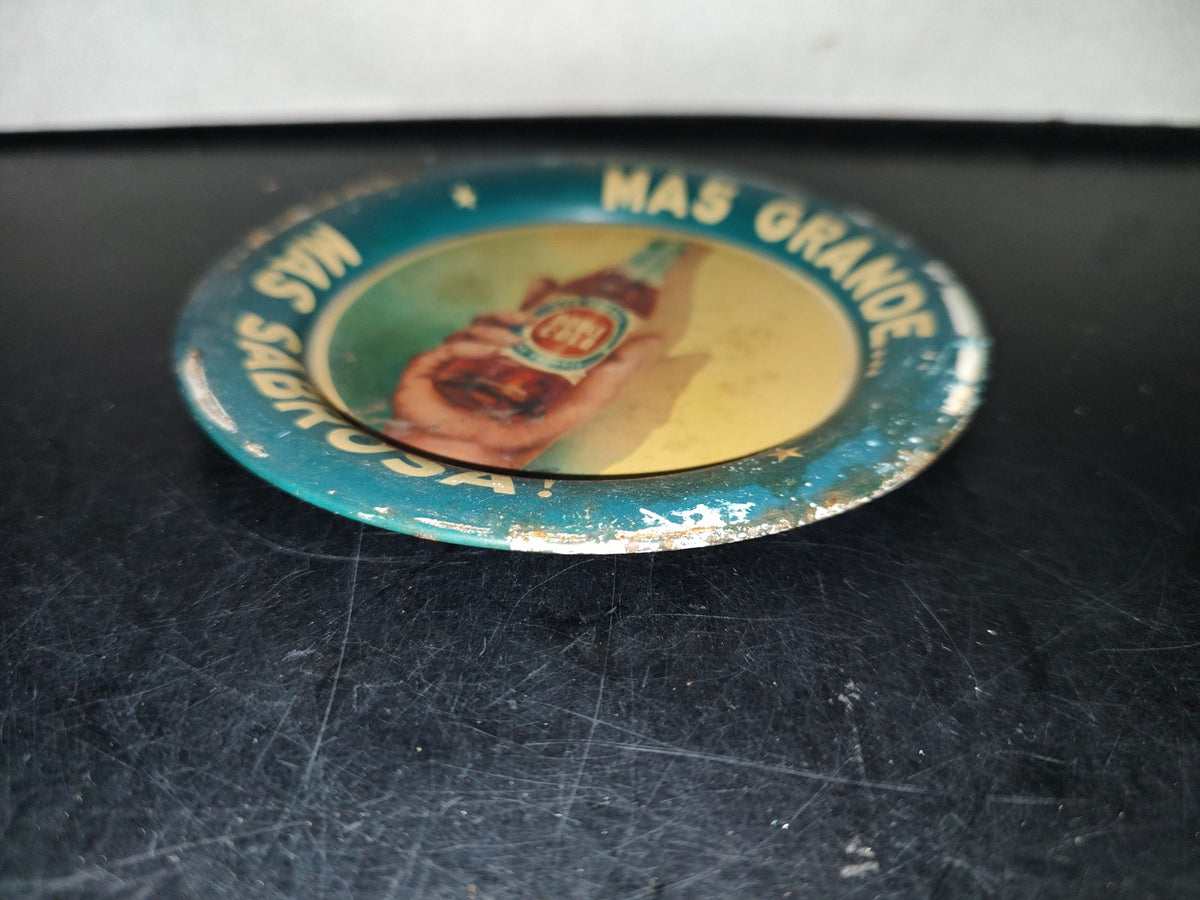 A5- Charola Vintage De Lámina: ”Doble Cola. Más Grande, Más Sabor” - 60'S, 70'S