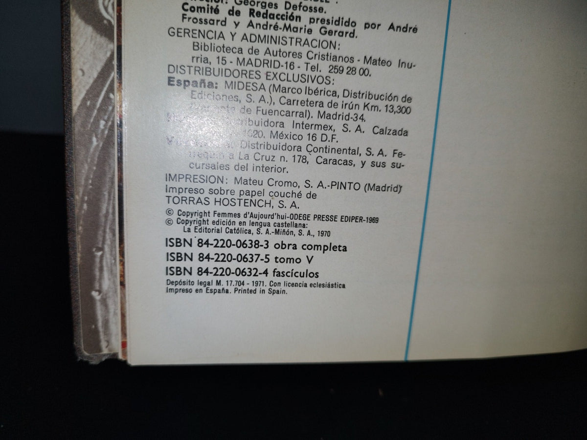 192- La Respuesta Está En La Biblia. Tomo V - Bac Miñón - 1970