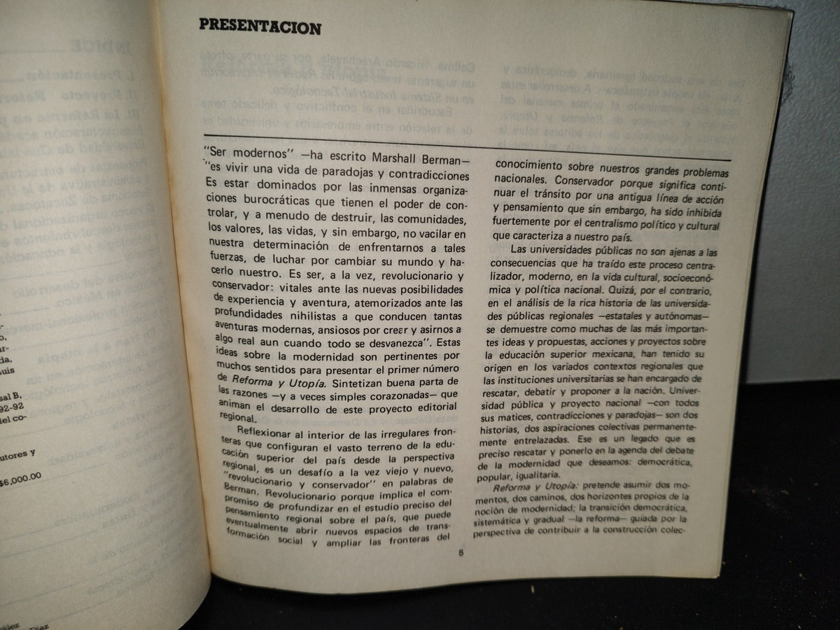 59- Reforma Y Utopía. Reflexiones Sobre Educación Superior. Revista Interuniversitaria 1989