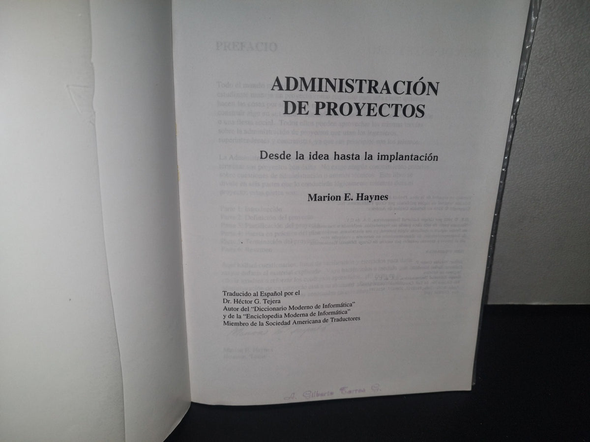 132- Administración De Proyectos. Desde La Idea Hasta La Implantación - Marion E. Haynes