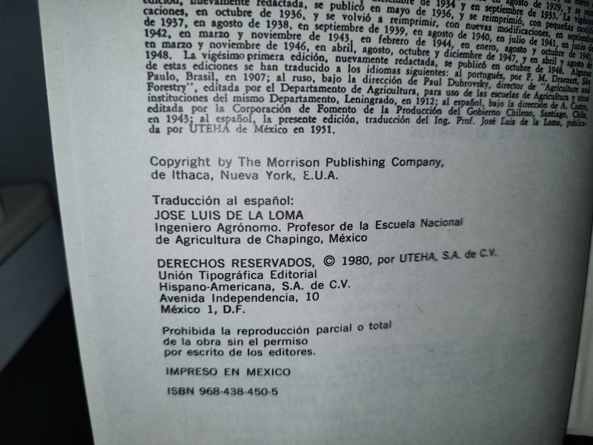 114- Alimentos Y Alimentación Del Ganado - Frank B. Morrison - Uteha - 1980